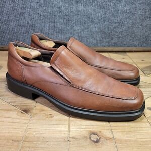 ecco Helsinki 2 Men's Leather Slip-on Shoes Size US 12, EU 46 Brown Loafers